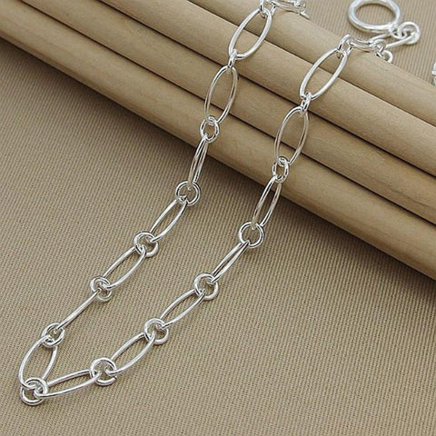 925 Silver Simple Chains Necklace