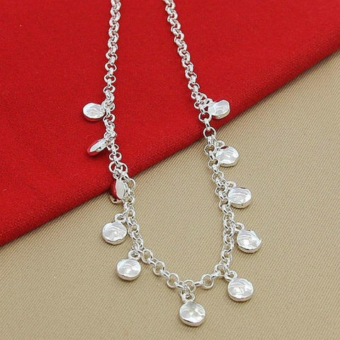925 Silver Jewelry Choker short chain Necklace