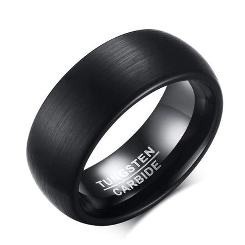 Carbide Fiber Black Tungsten Ring - Unisex