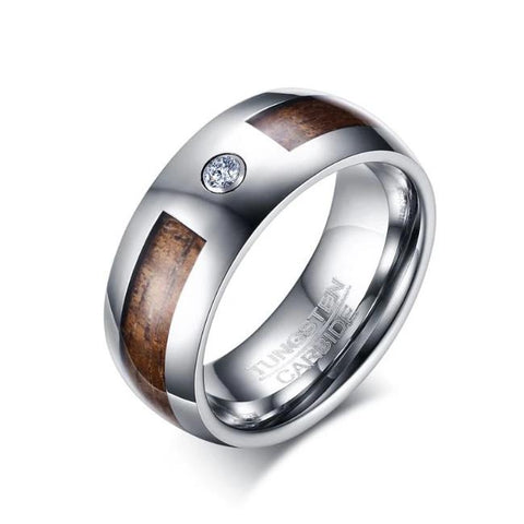 Solid Wood Tungsten Carbide Ring - Unisex
