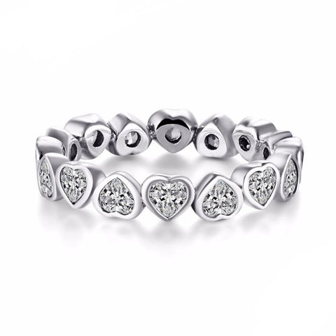 925 sterling silver Love Hearts Ring