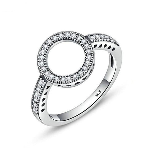 925 Sterling Silver Lucky Circle Finger Ring