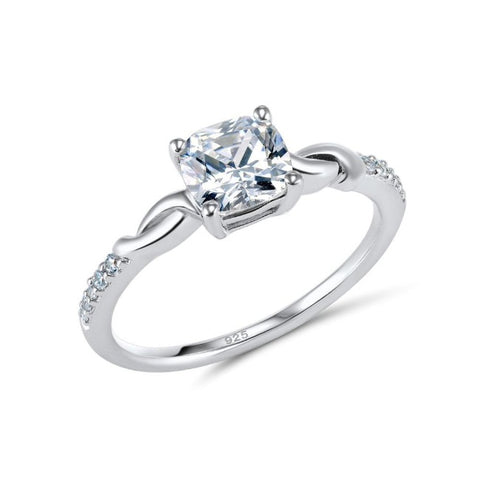 925 Sterling Silver CZ Stones Ring